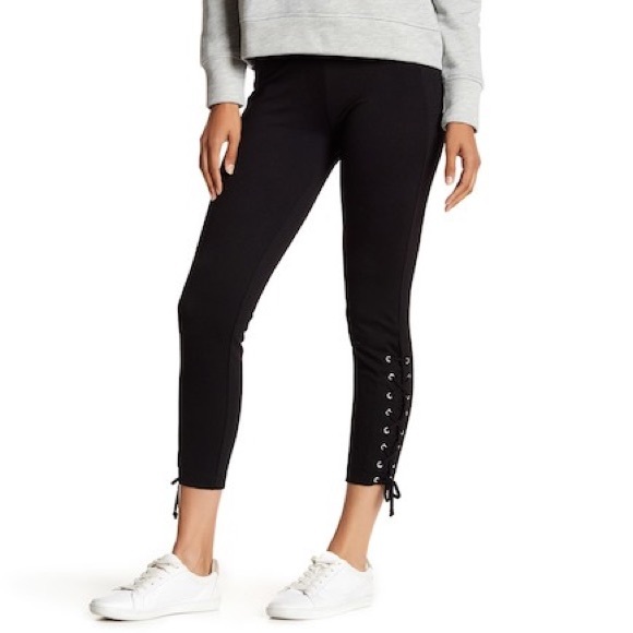 Harlow’s & Graham Lace-Up Ponte Leggings Sz M - Picture 1 of 3